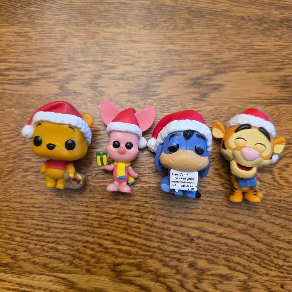 Funko Pocket Pop Disney Winnie the Pooh Holiday Mini Figure Set 4pc Christmas